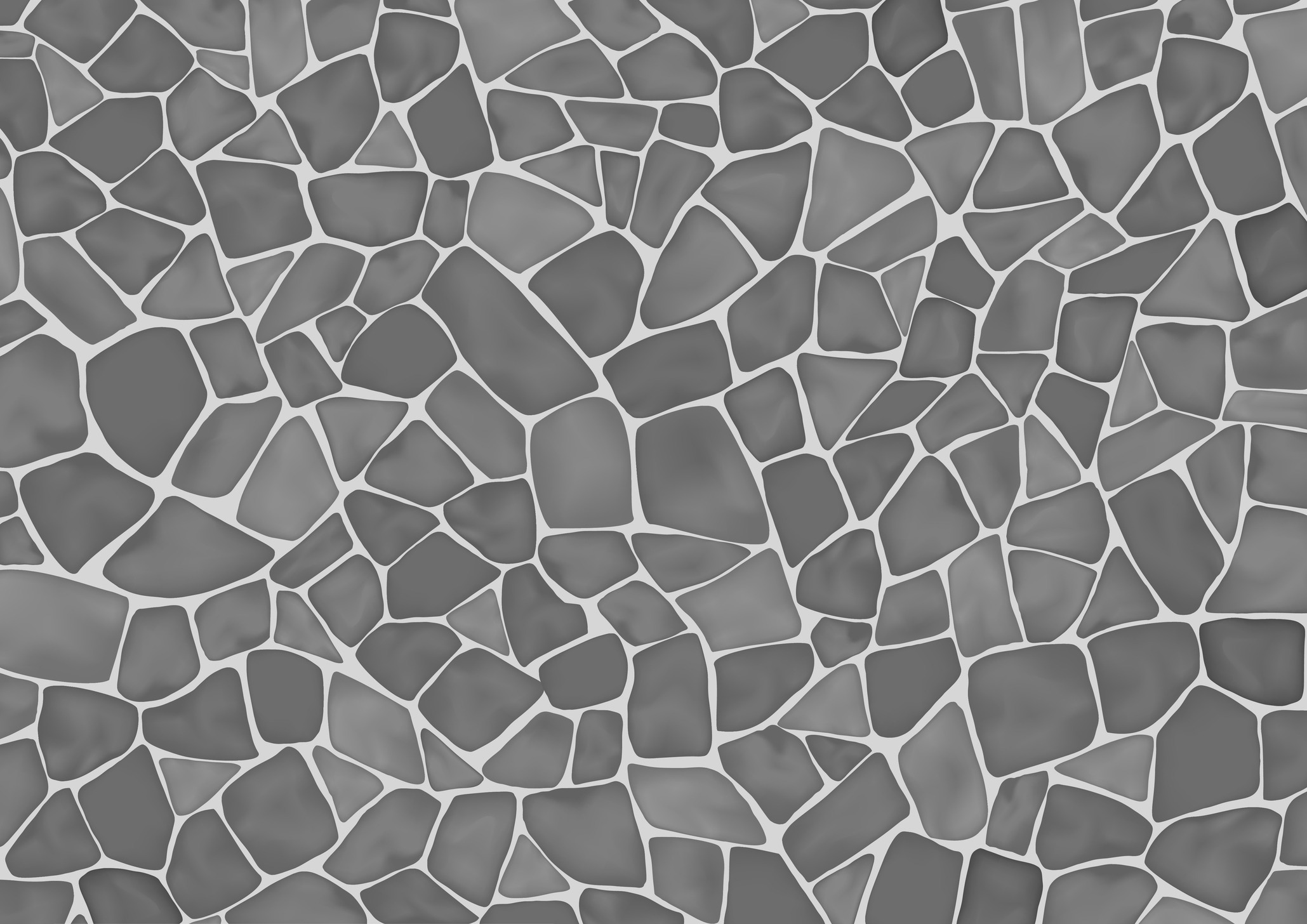 A textured surface with irregularly shaped, interconnected gray stones forming a mosaic-like pattern, creating an intricate visual display.