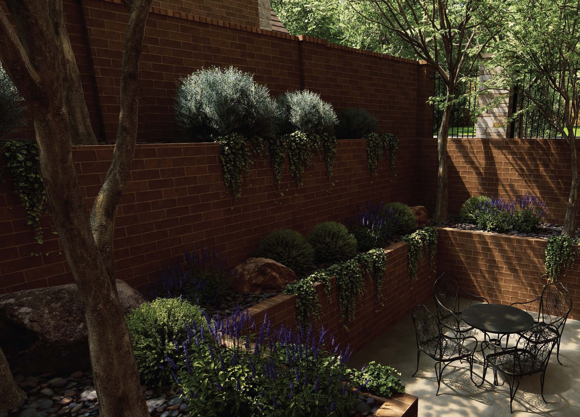 3D landscape design render by Bluestone Landscaping, Wichita KS